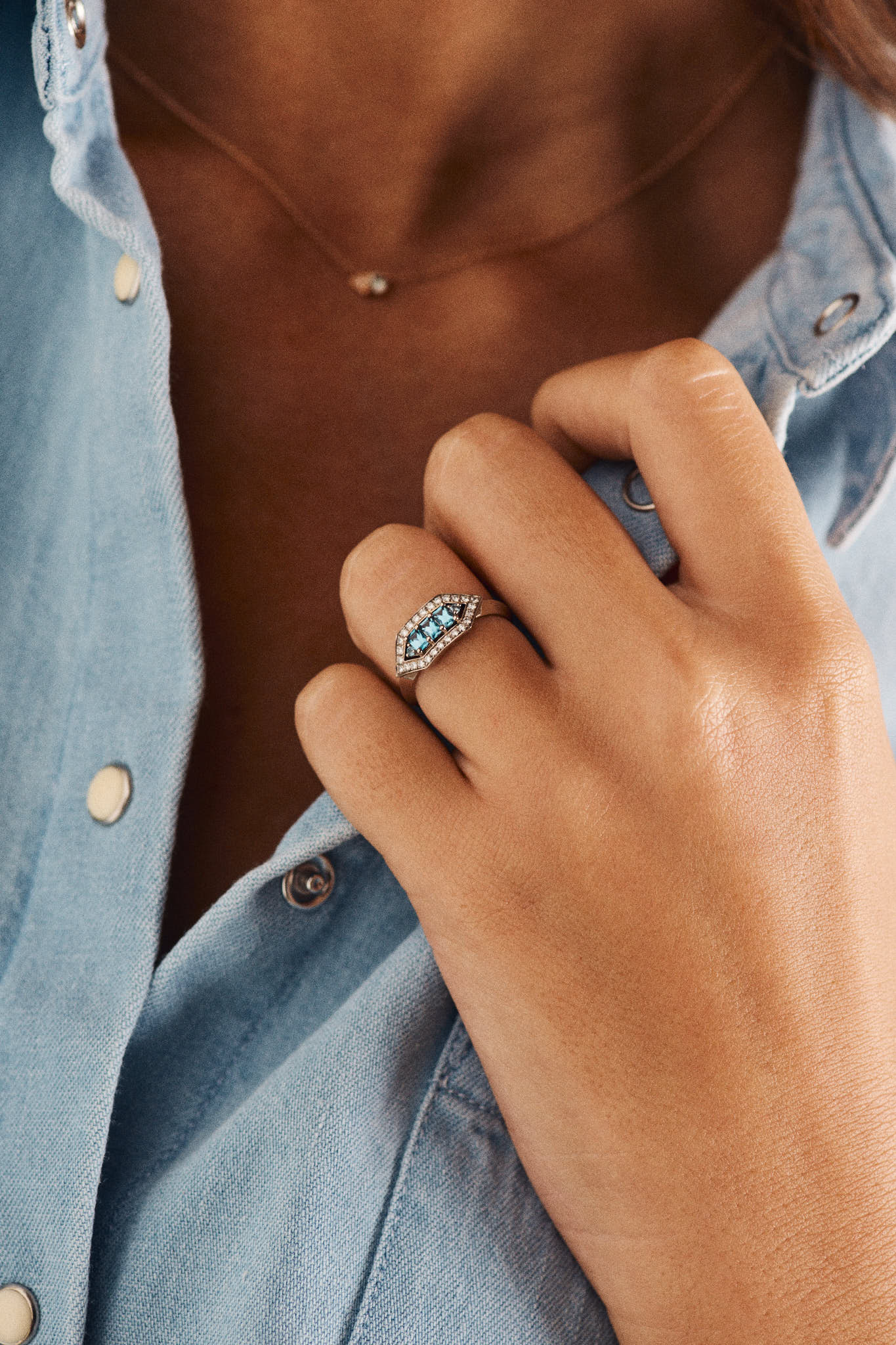 Bague Brooklyn topazes - Or jaune