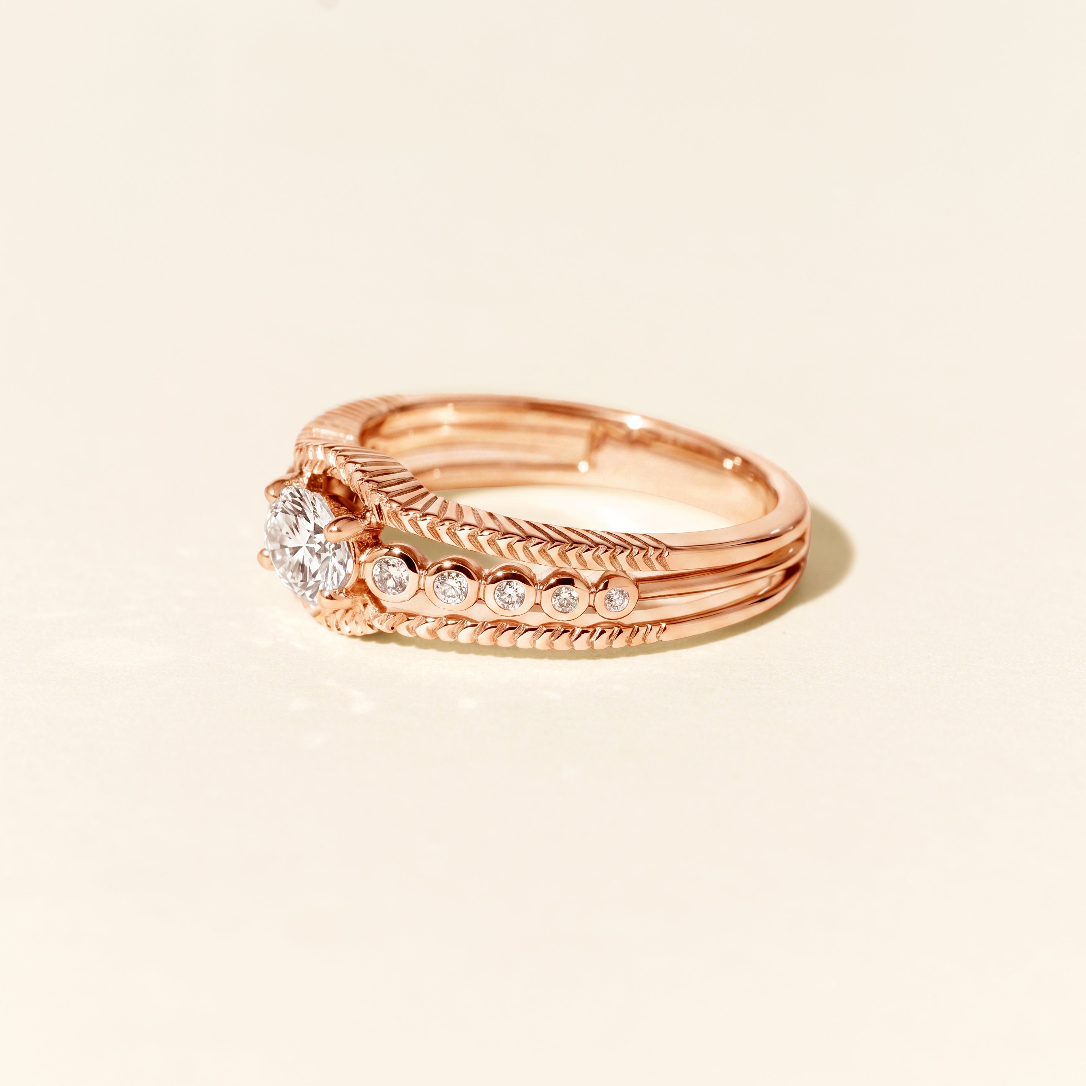 Bague Romane  - Or rose