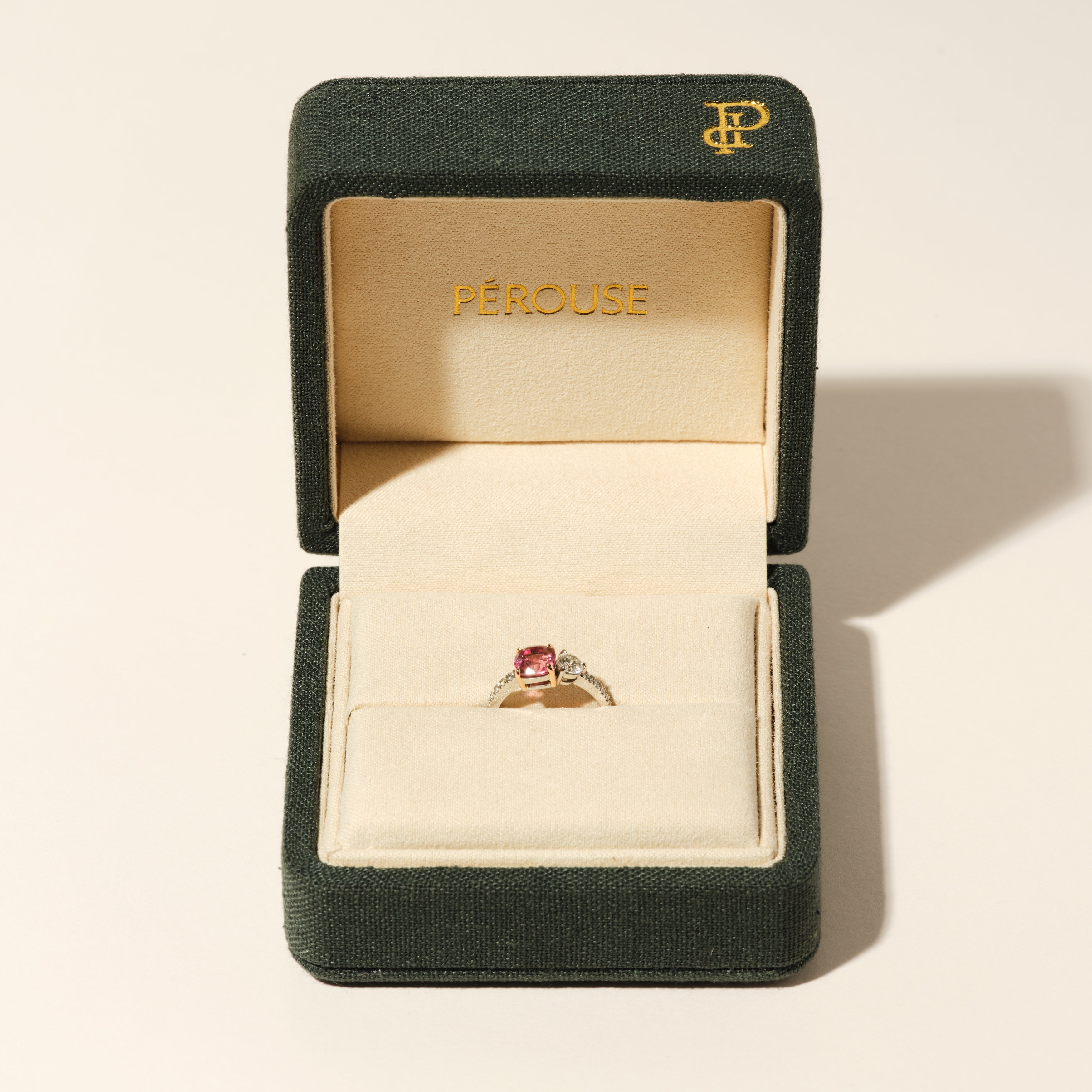 Bague Soho spinelle rose - Or blanc