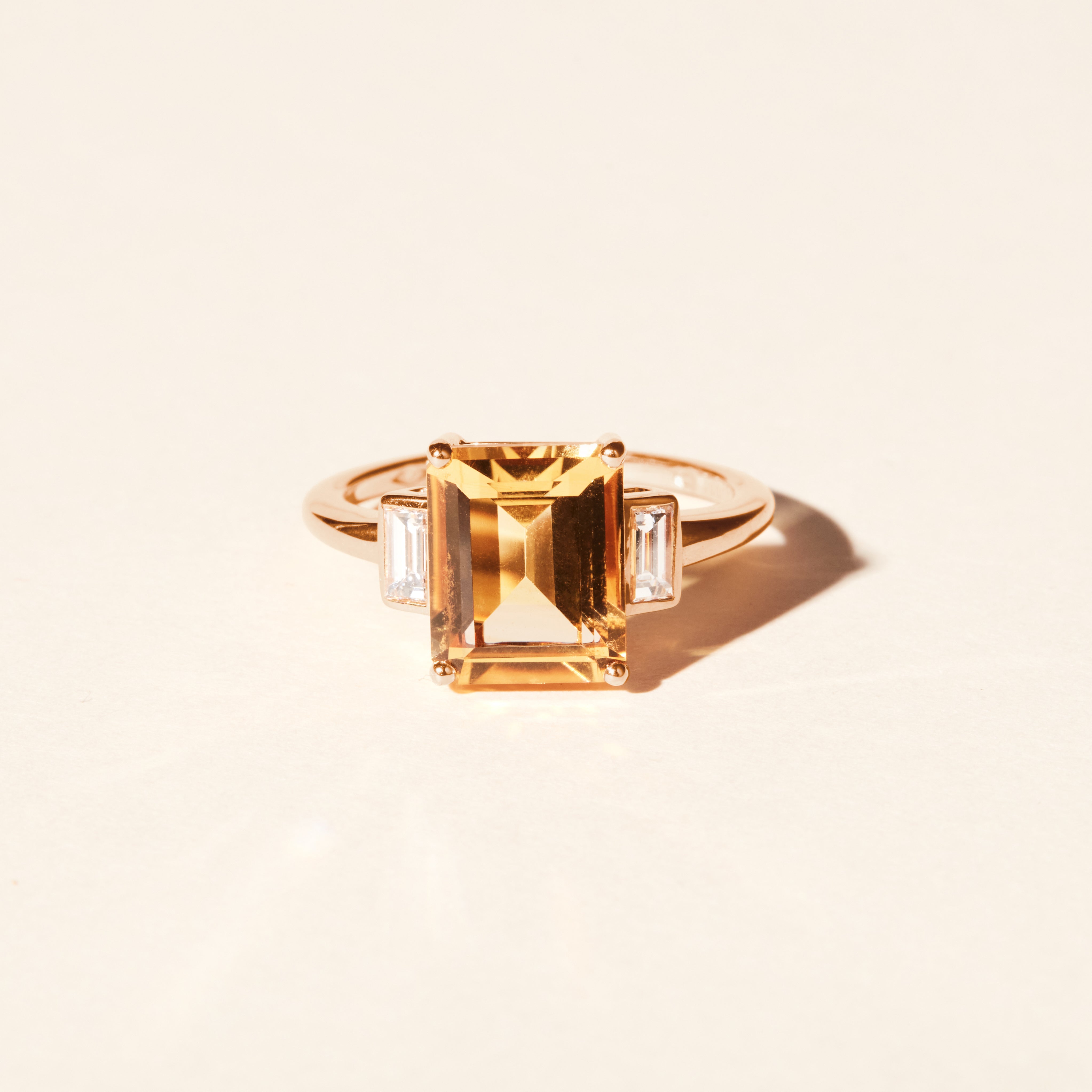 Bague Belo Horizonte citrine GM - Or rose
