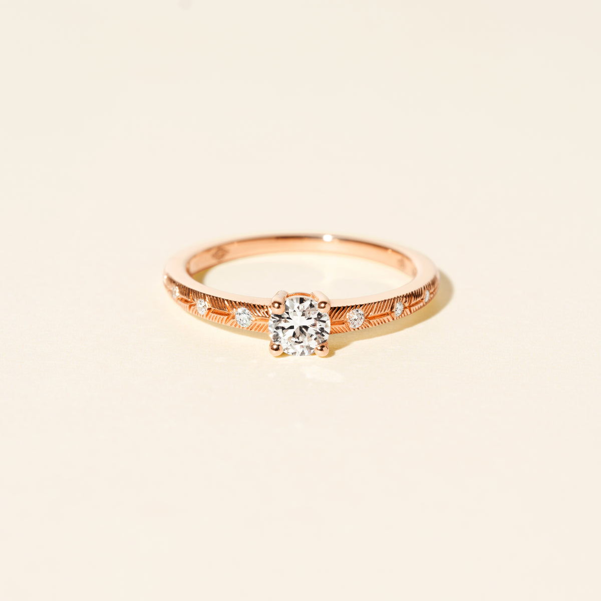 Bague Thaïs diamants 0.40 carat - Or rose