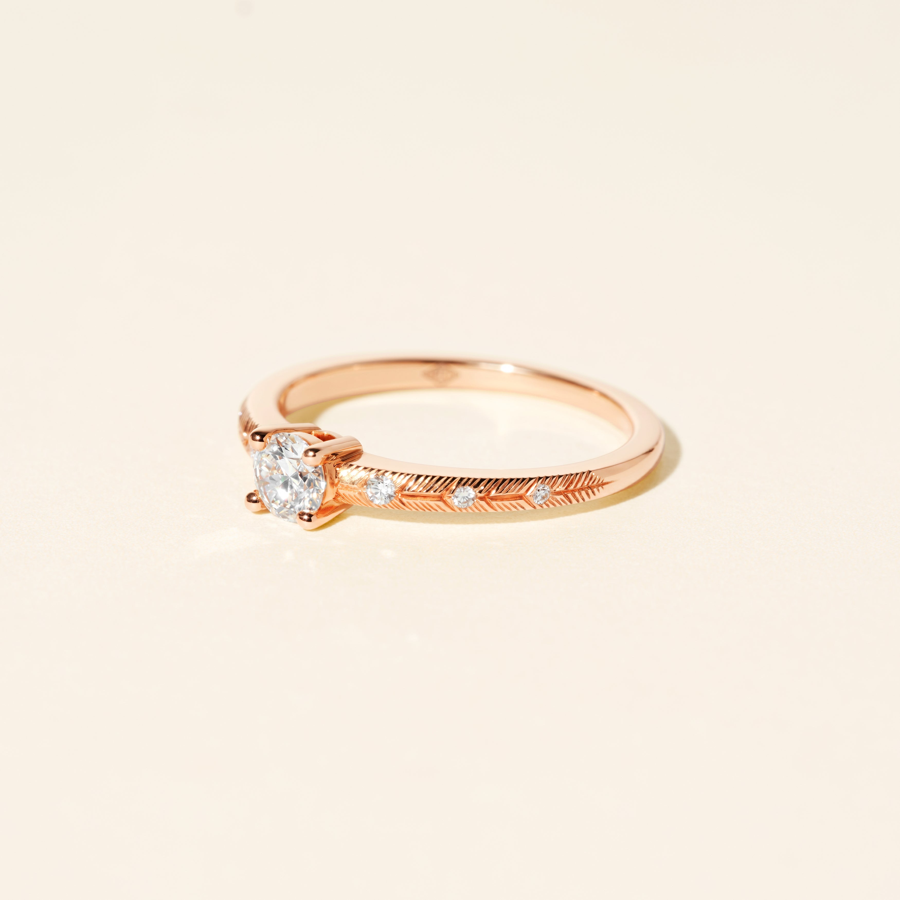 Bague Thaïs diamants 0.40 carat - Or rose
