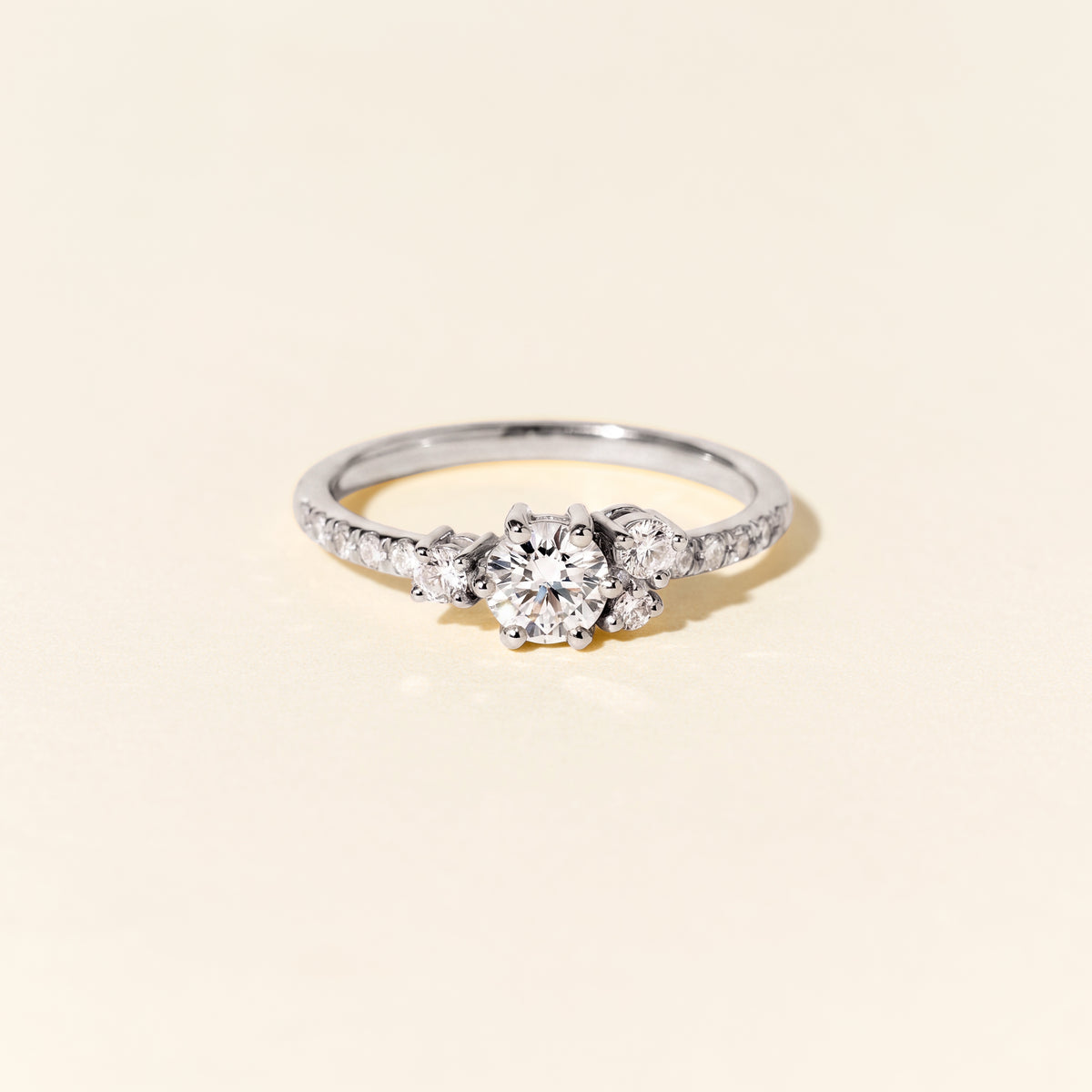 Bague Violette diamants 0.40ct - Or blanc