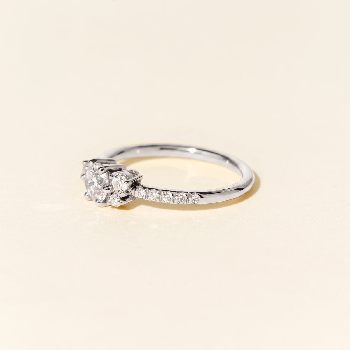 Bague Violette diamants 0.40ct - Or blanc