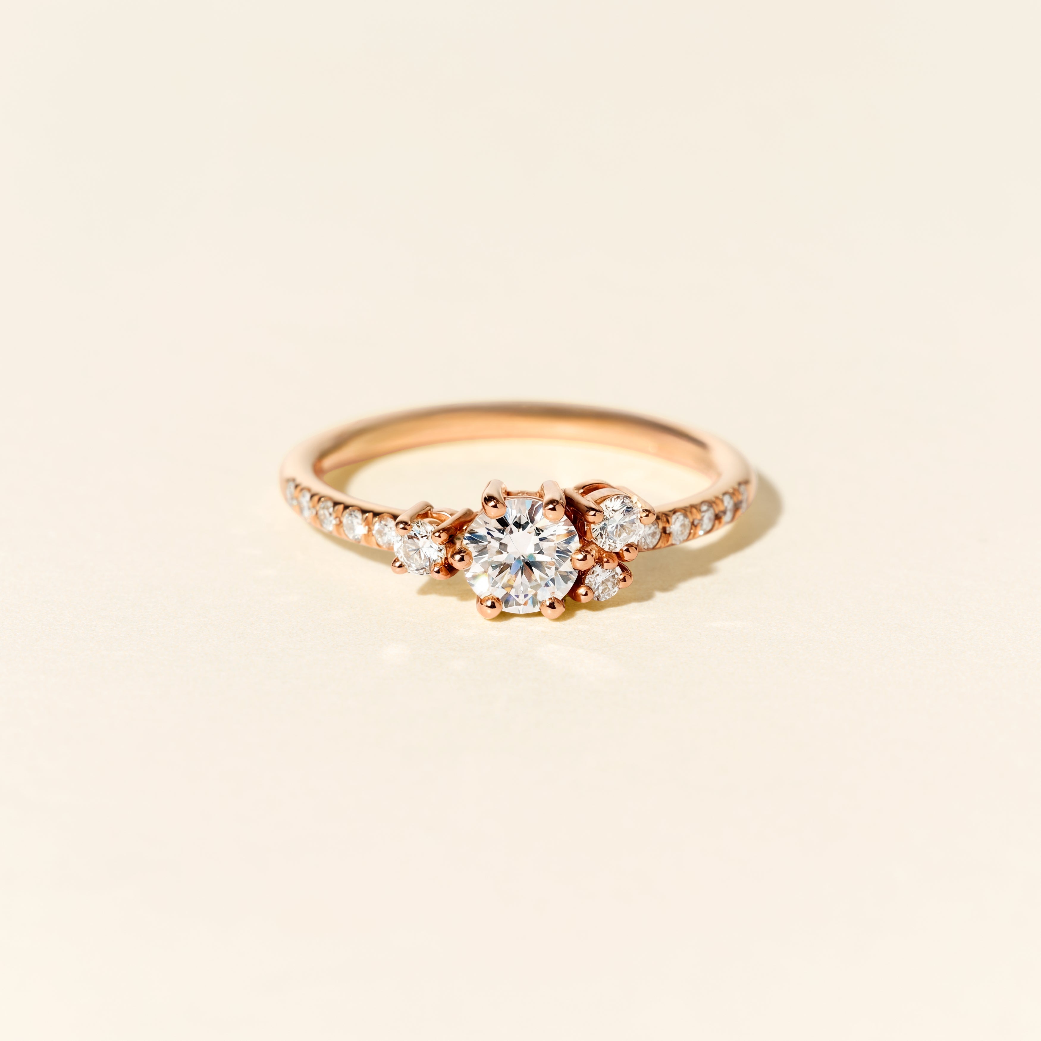 Bague Violette diamants 0.50ct - Or rose