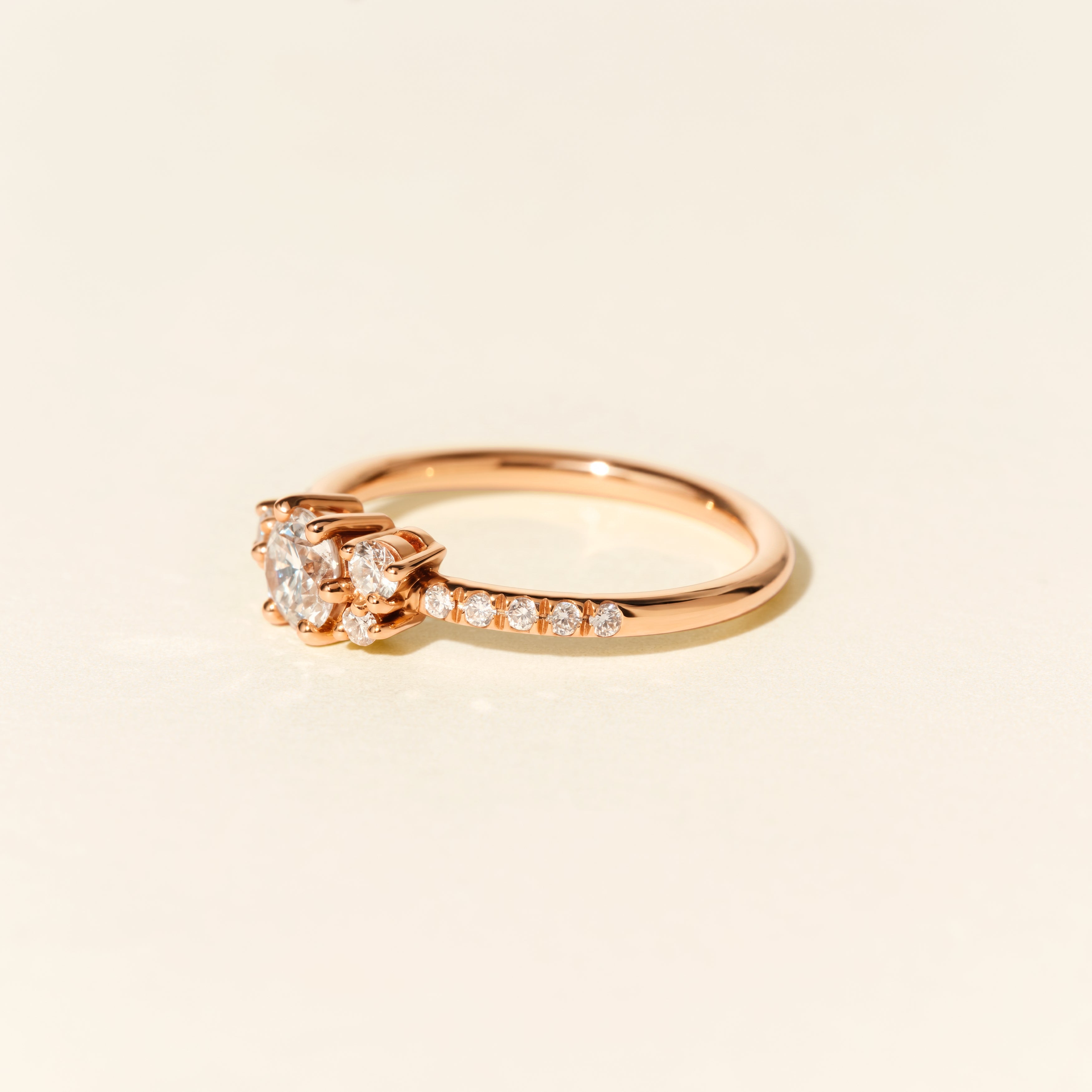 Bague Violette diamants 0.50ct - Or rose