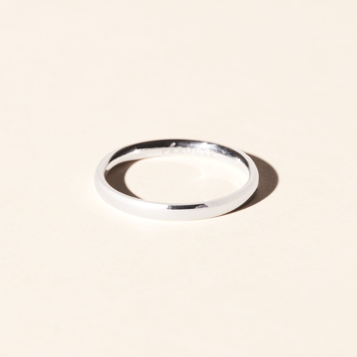 Baobab wedding ring 2.50mm - White gold