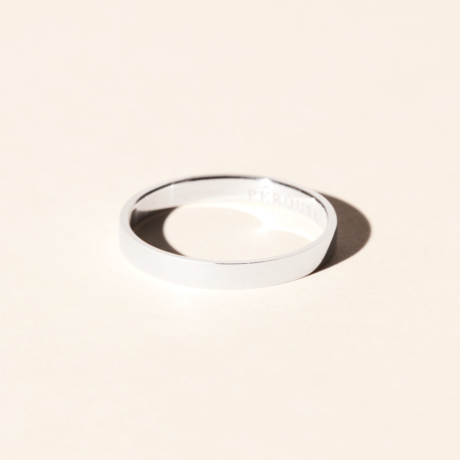 Cedar wedding band 3.00mm - Platinum
