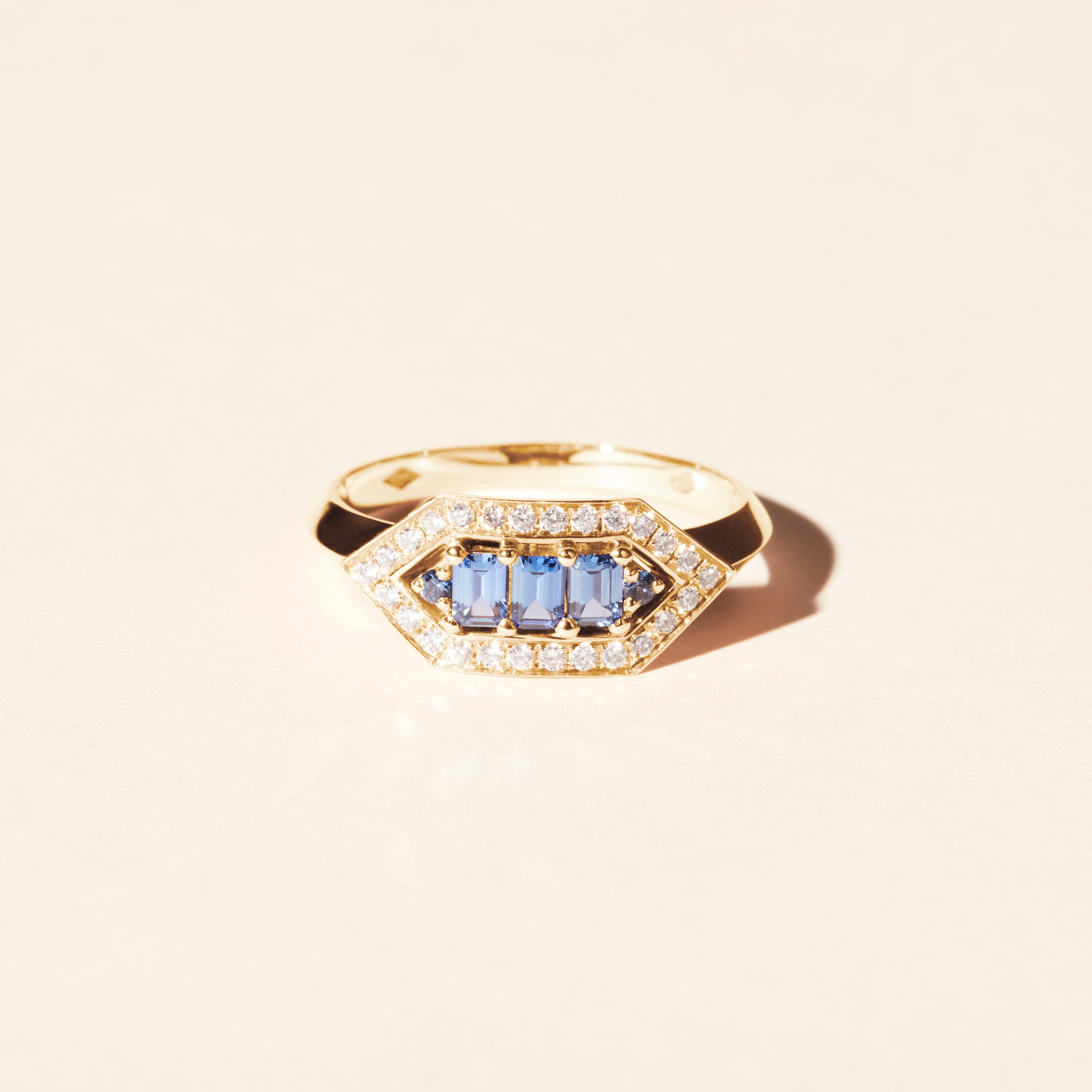 Bague Brooklyn saphirs bleus - Or jaune
