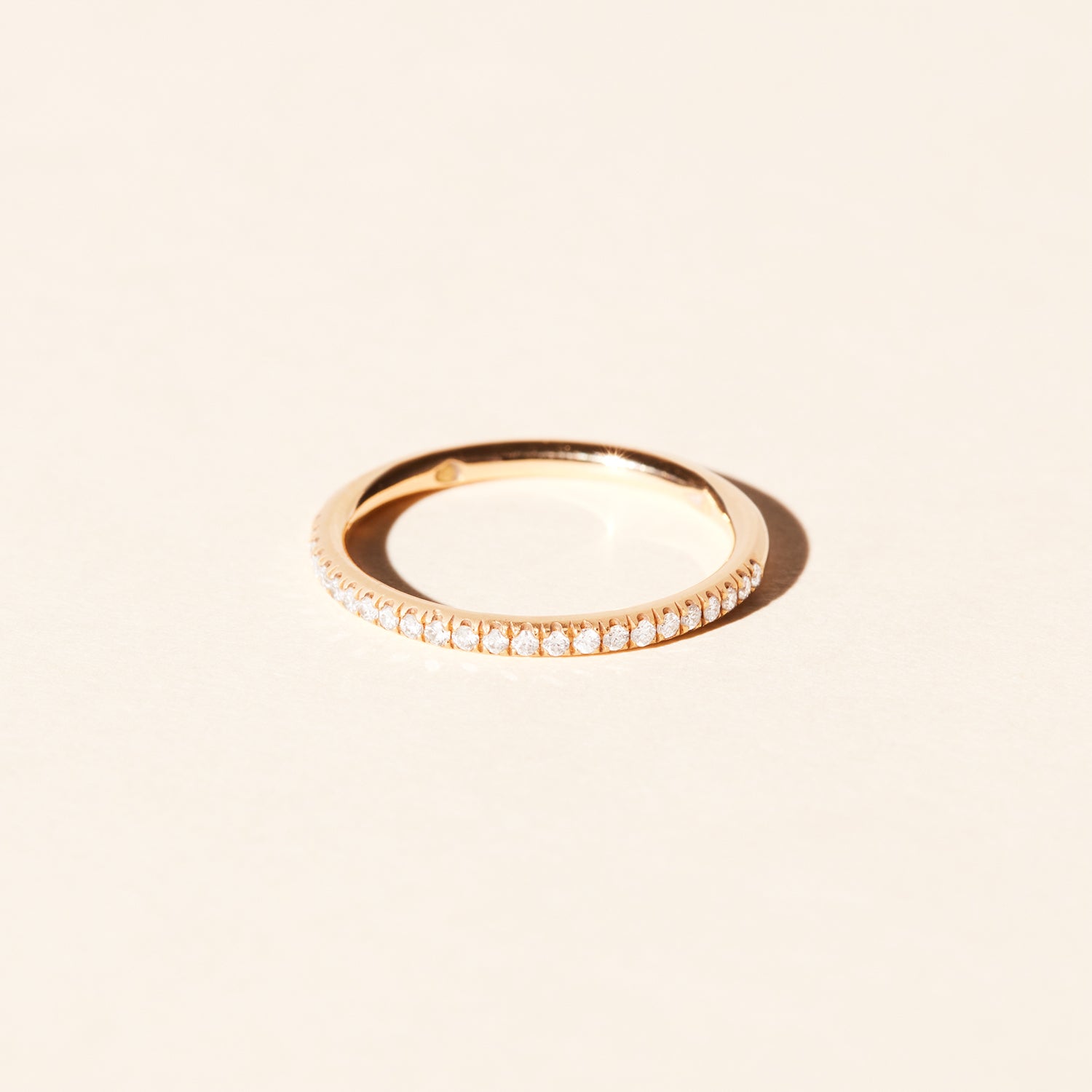 Hibiscus diamond wedding ring 1.70mm - Rose gold