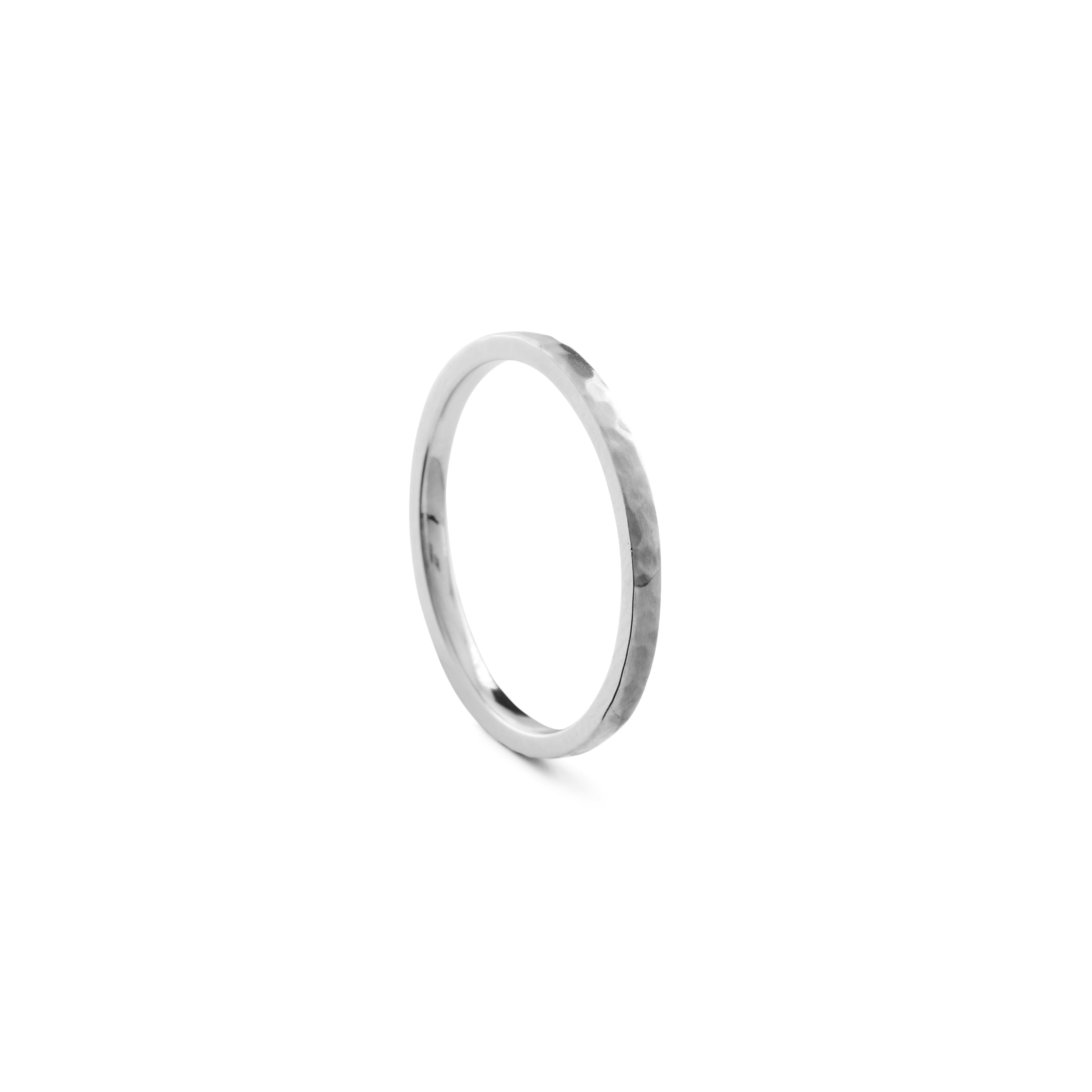 Bark Ring 1.50mm - White Gold