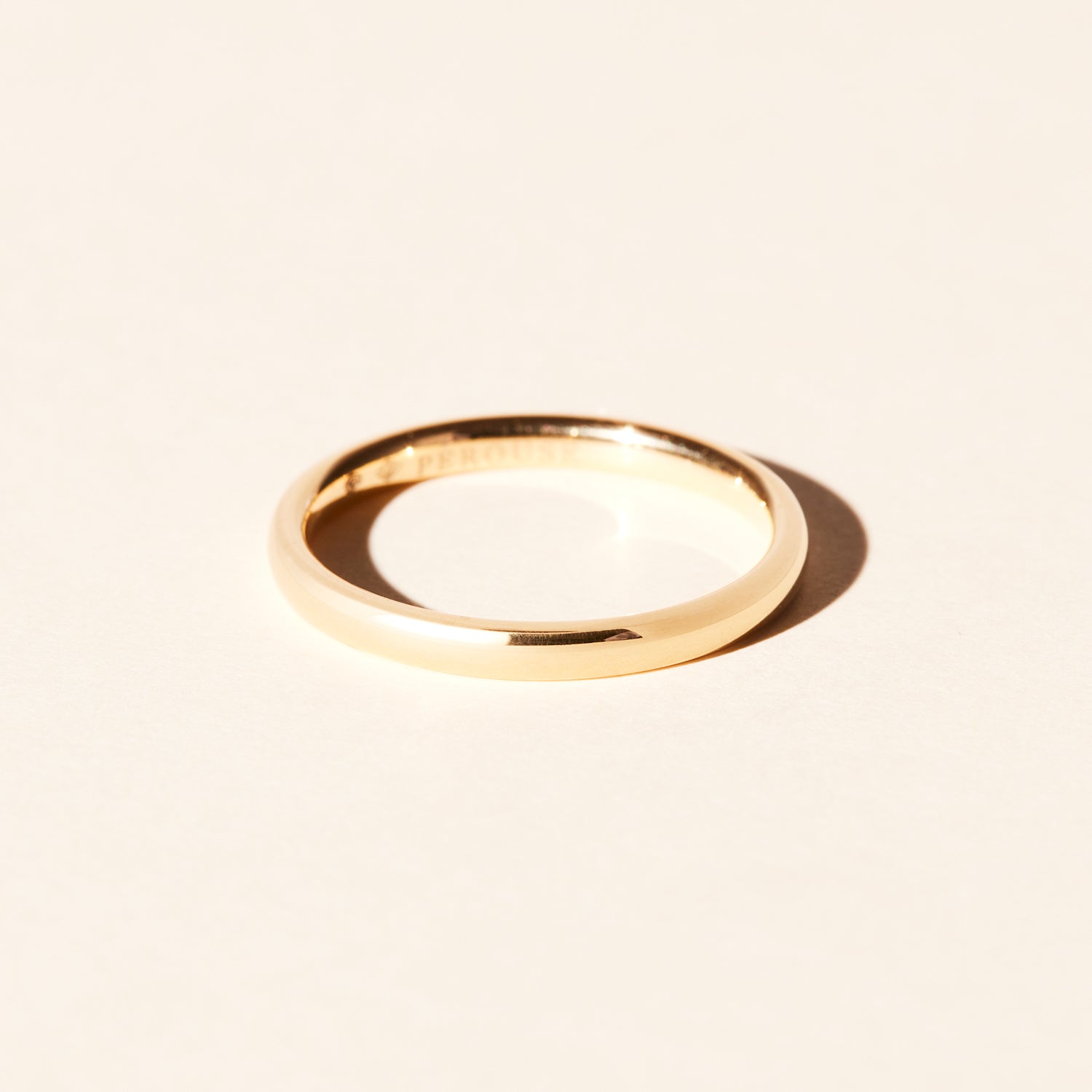Baobab wedding ring 2.50mm - Yellow gold
