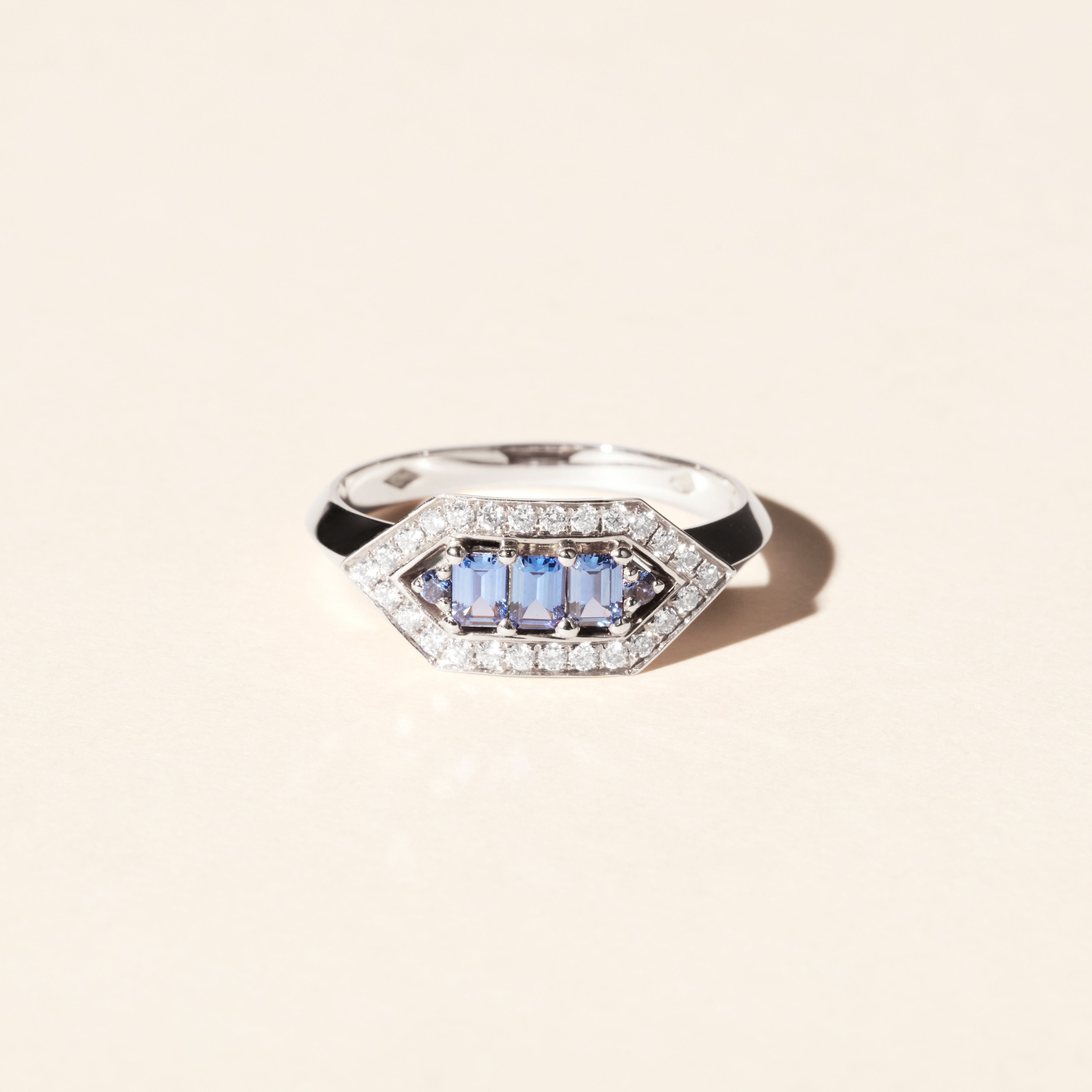 Bague Brooklyn saphirs bleus - Or blanc