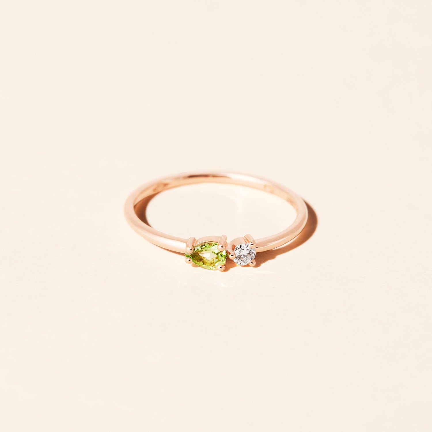 Bague Jasmin tsavorite et diamant - Or jaune