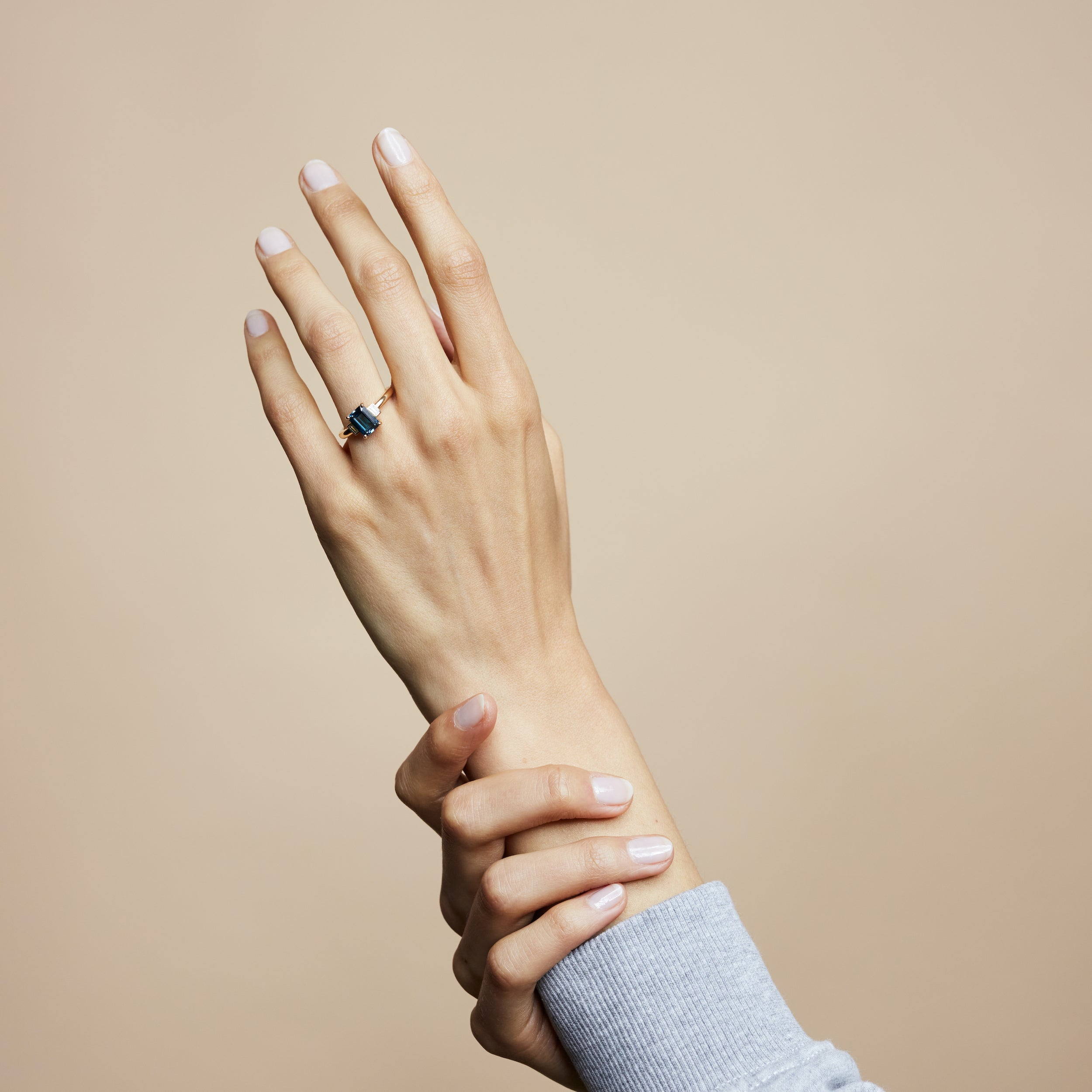 Bague Belo Horizonte topaze PM - Or rose