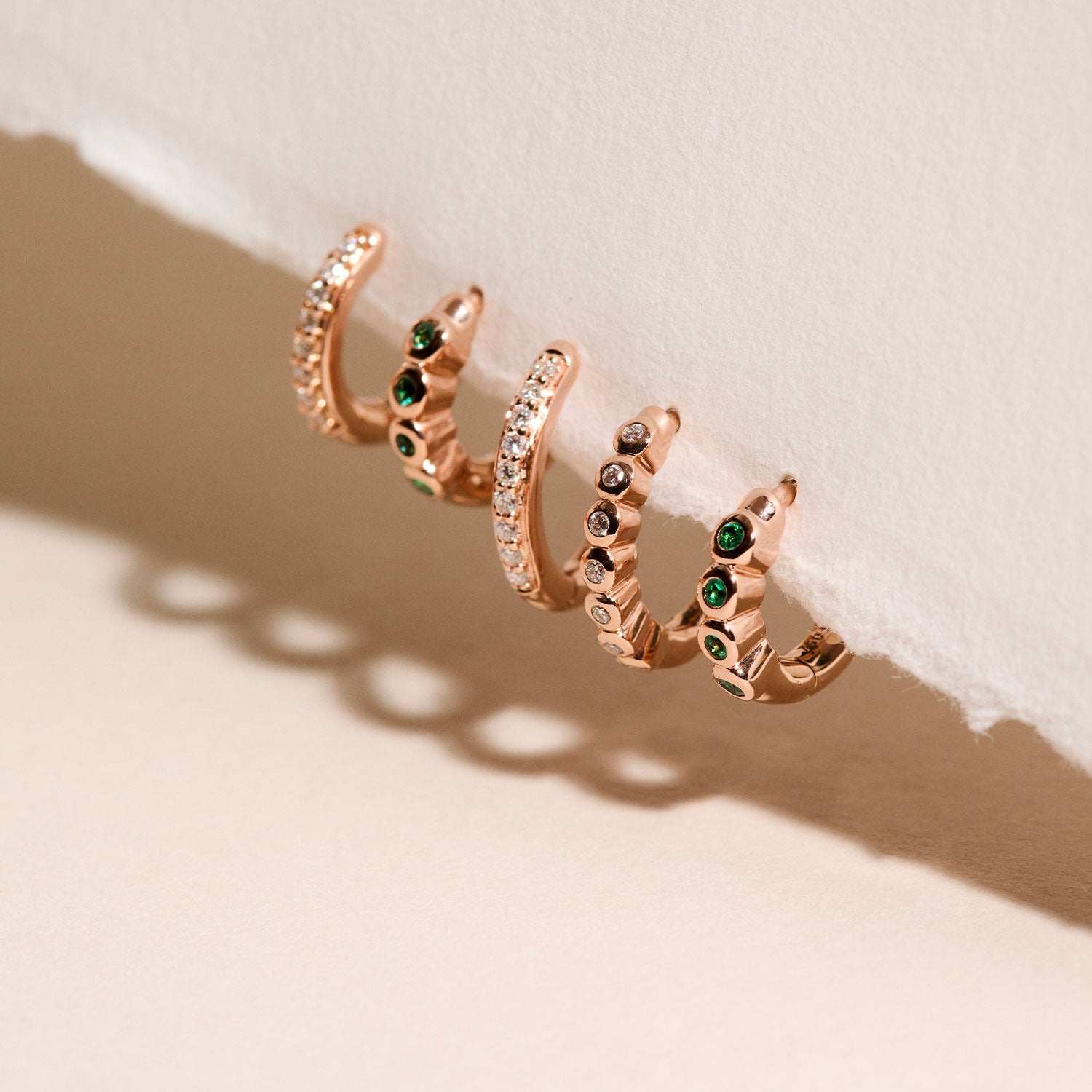 Boucles d'oreilles - Lys du Gange - Créoles - Or rose