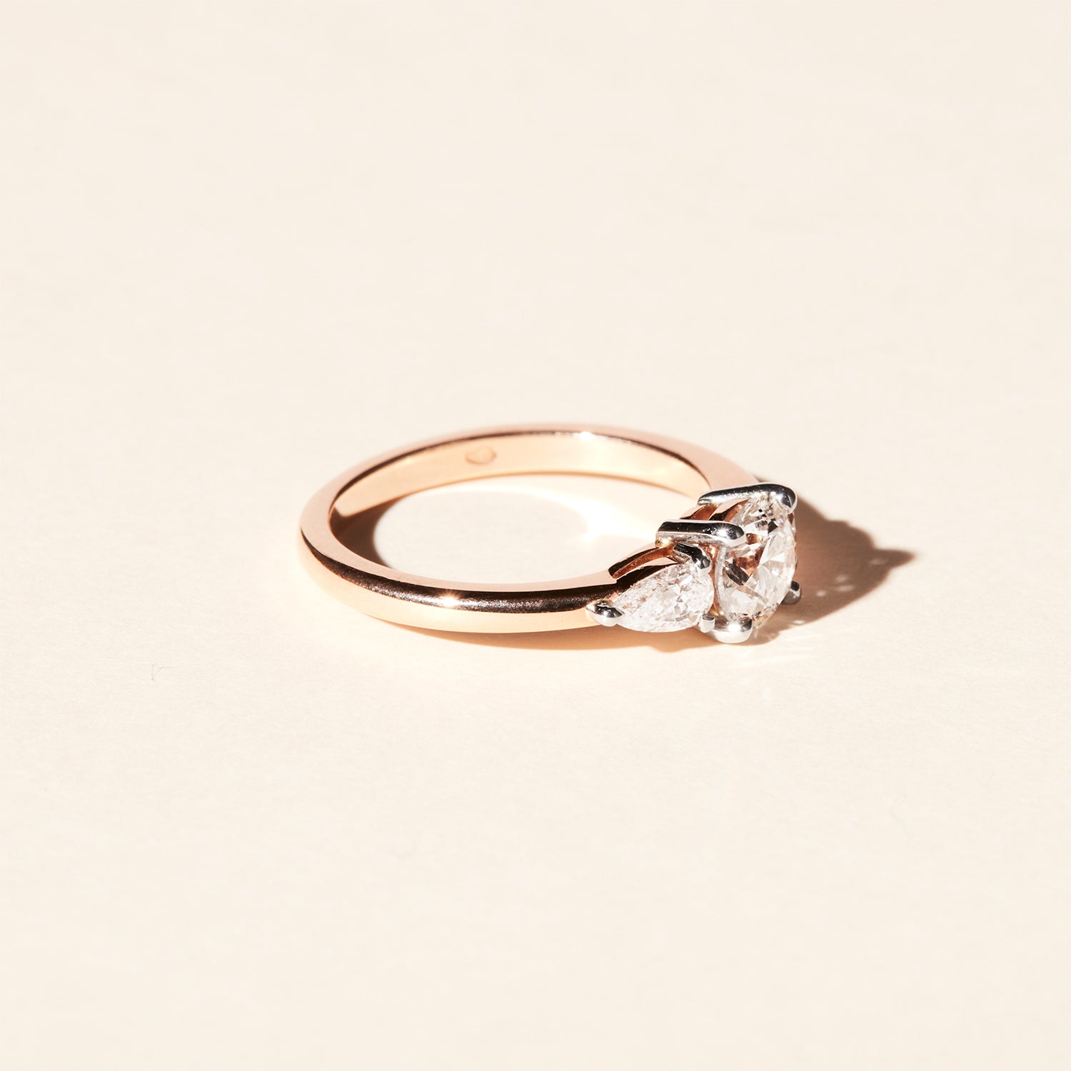 Bague Bahia diamants poire 0.70 carat - Or rose