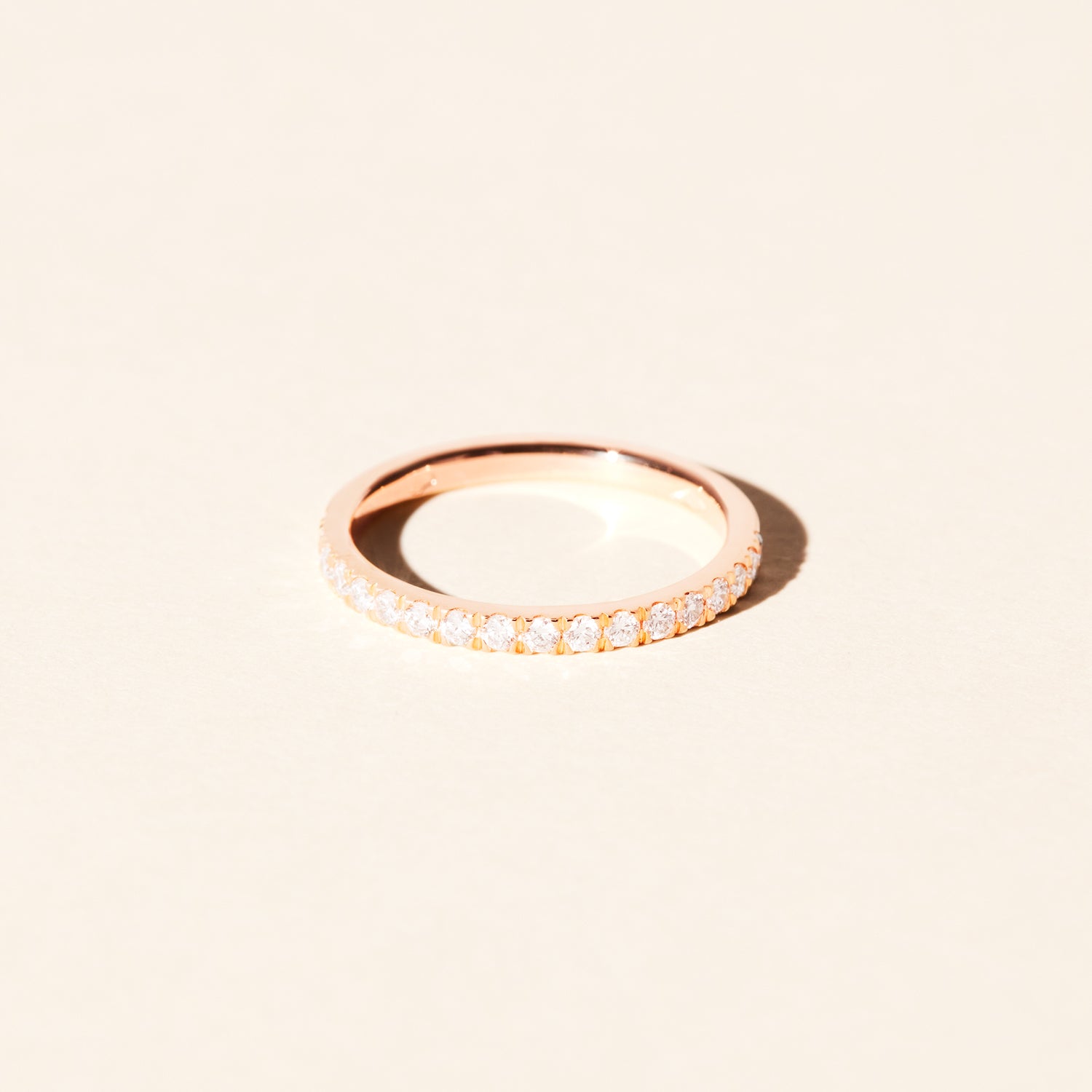 Alliance Fougères diamants 1.80mm - Or rose