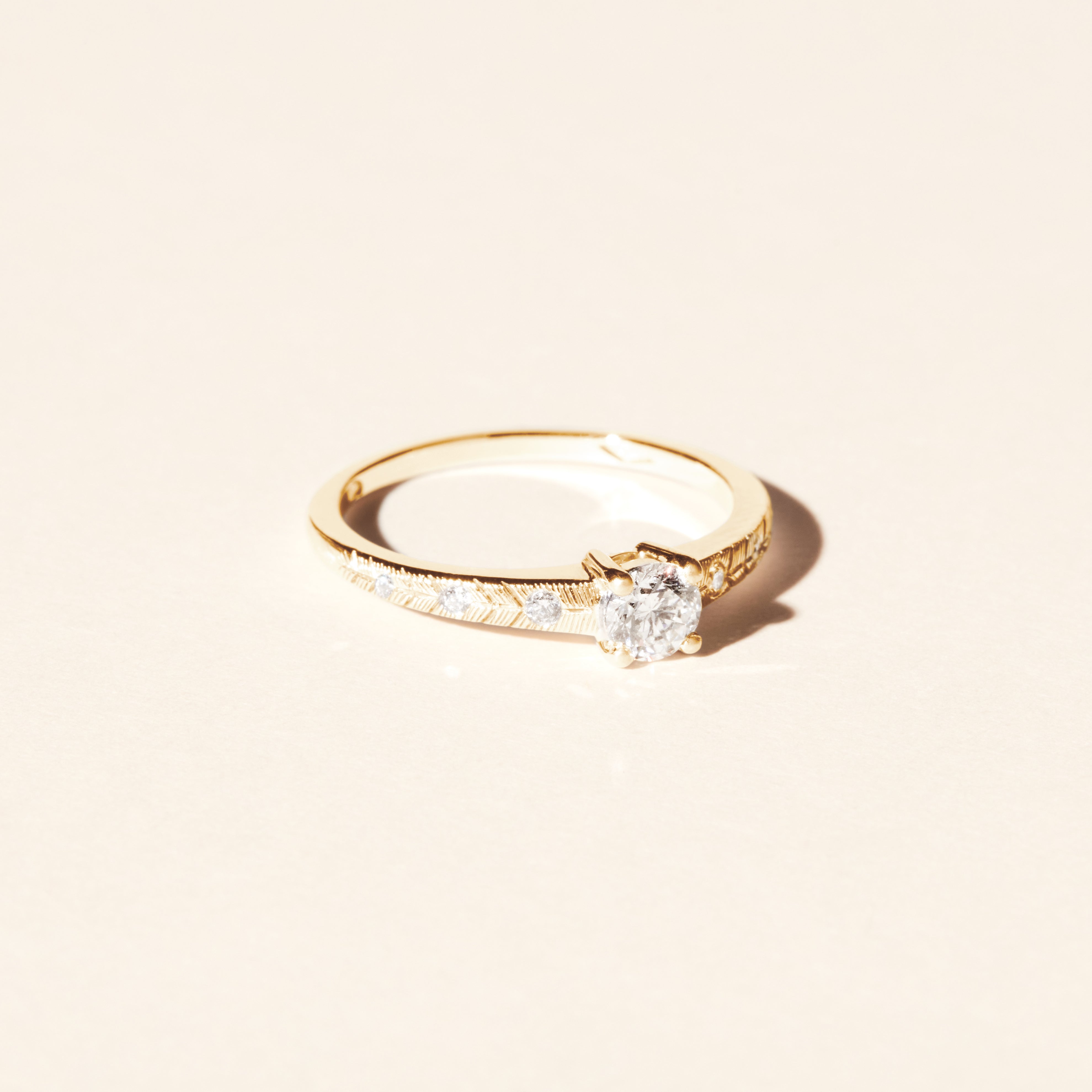 Bague Thaïs diamants 0.40 carat - Or jaune