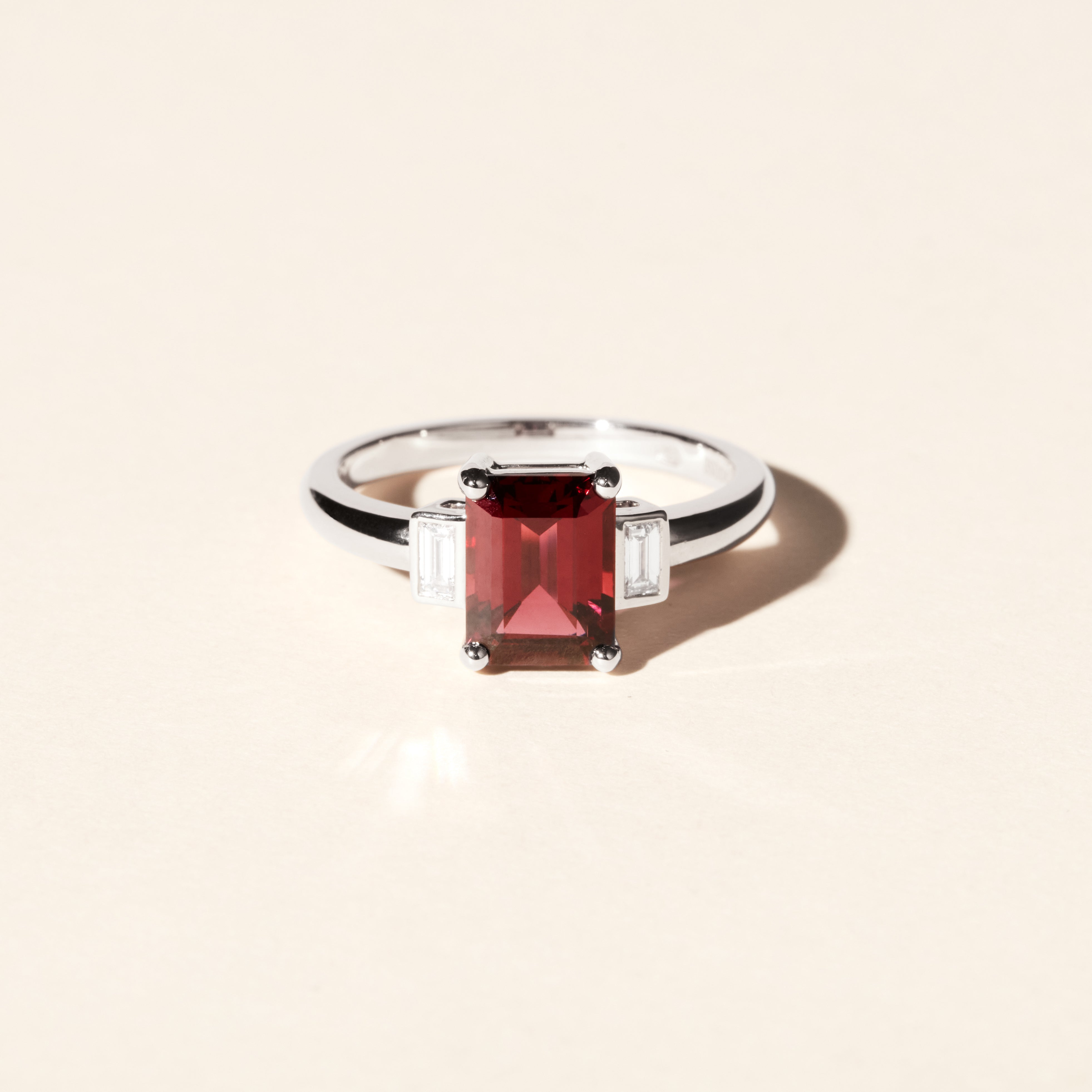 Bague Belo Horizonte rhodolite PM - Or blanc