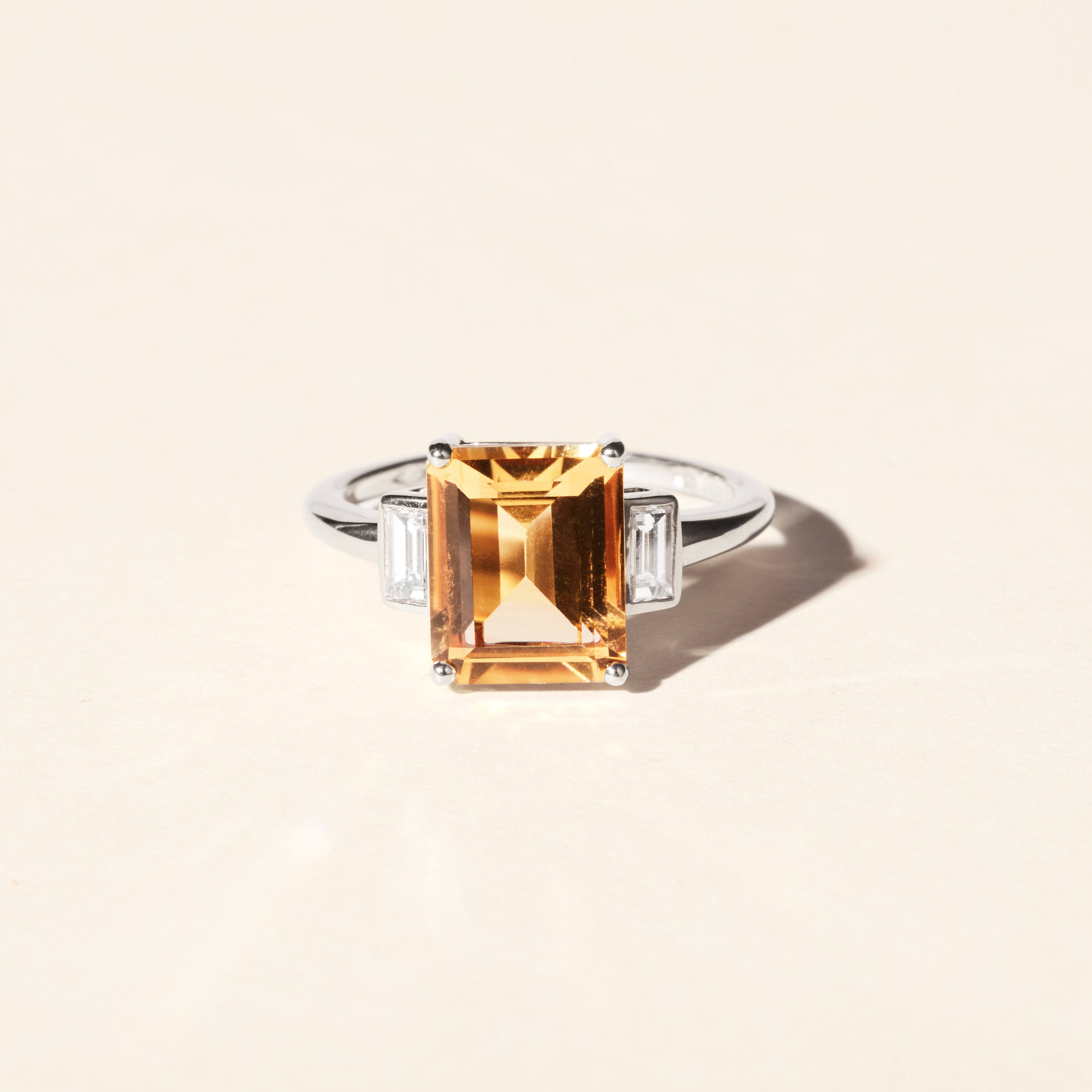 Bague Belo Horizonte citrine GM - Or blanc