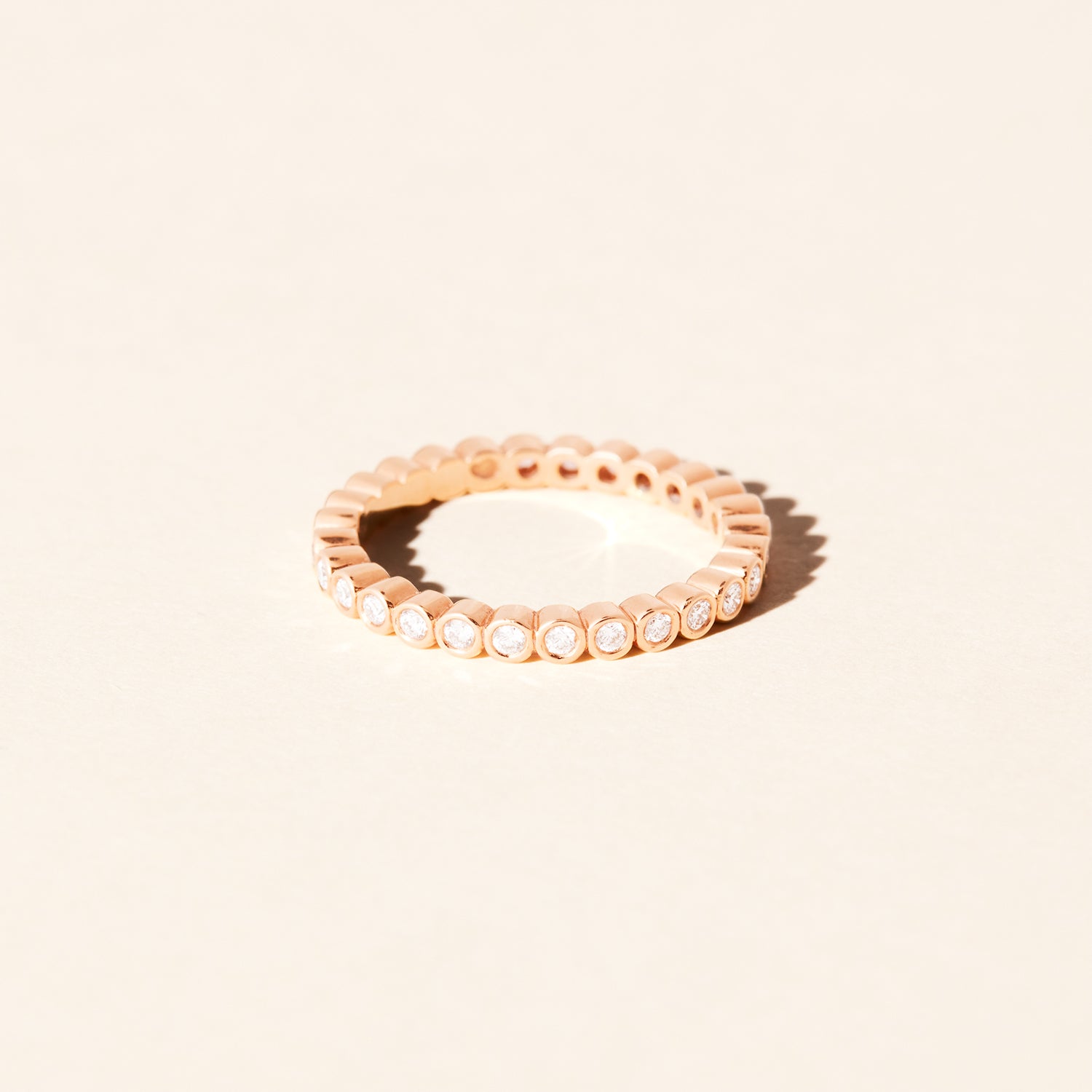 Alliance Lys du Bengale diamants 2.20mm - Or rose