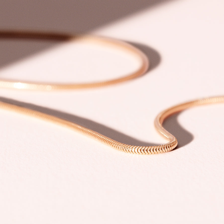 Collier chaîne maille serpent - 1,6 mm
