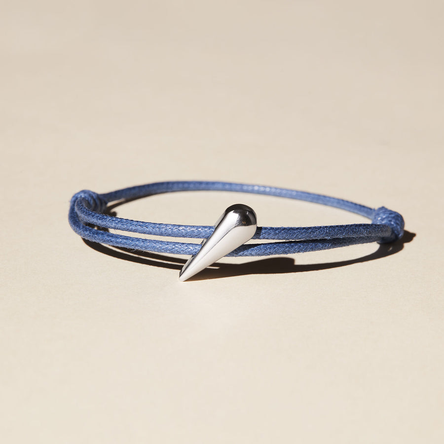 Bracelet cordon Pétale - Argent